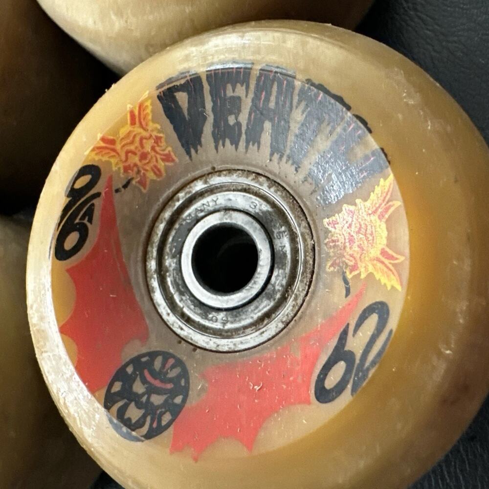 Vintage 1980's Death Skateboard Wheels 62mm Powell Peralta Santa Cruz SMA Rare